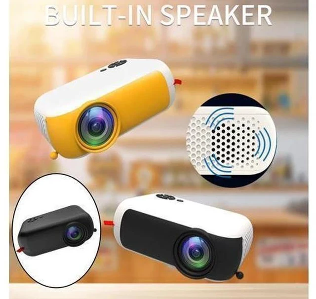 Alt view image 3 of 7 - Mini Projector 1080P Home Theater Cinema Kids Gift Remote Control Black