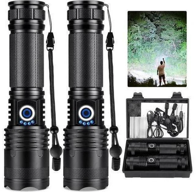 Main image of Rechargeable Flashlights 990 000 High Lumens 2 Pack Led Super Bright Flashlight with 5 Modes & IPX7 Waterproof 15H Running Time High Powered Flash Light for Home Camping Home Emergencies