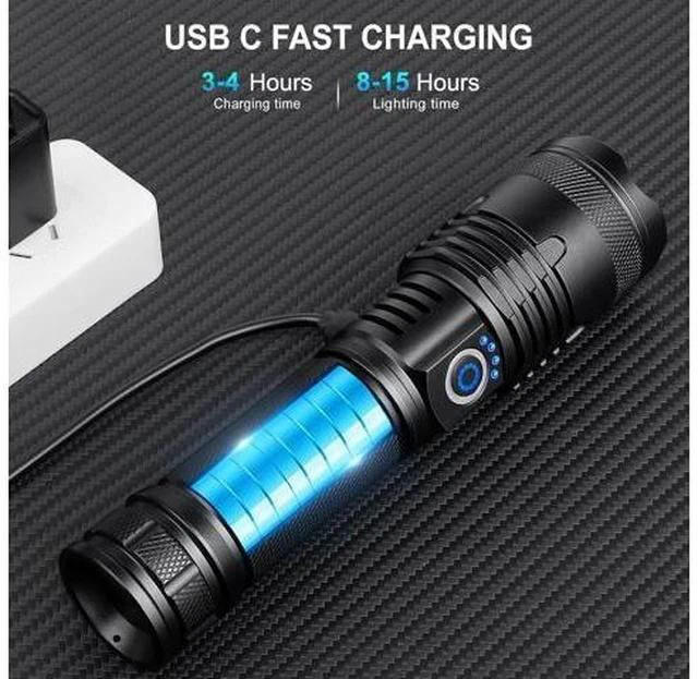 Alt view image 4 of 7 - Rechargeable Flashlights 990 000 High Lumens 2 Pack Led Super Bright Flashlight with 5 Modes & IPX7 Waterproof 15H Running Time High Powered Flash Light for Home Camping Home Emergencies