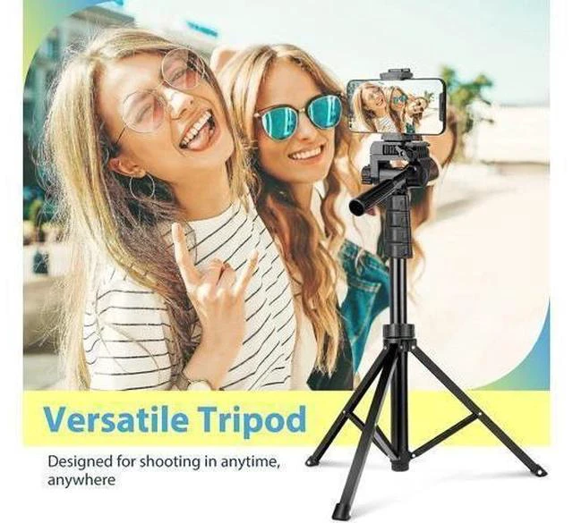 Alt view image 6 of 6 - Aureday 67 Phone Tripod, Detachable and Extendable Selfie Stick Tripod for iPhone/Android Smartphone/Camera/GoPro, Portable Cell Phone Tripod with 360-Degree Rotatable Pan Head