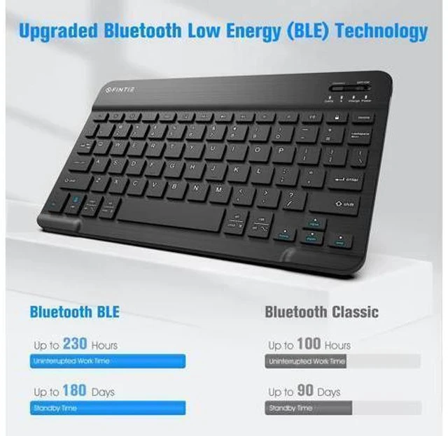 Alt view image 4 of 7 - Fintie Keyboard Case for Fire Max 11 (13th Generation, 2023 Release), Slim Lightweight Cover with Detachable Bluetooth Keyboard, Black