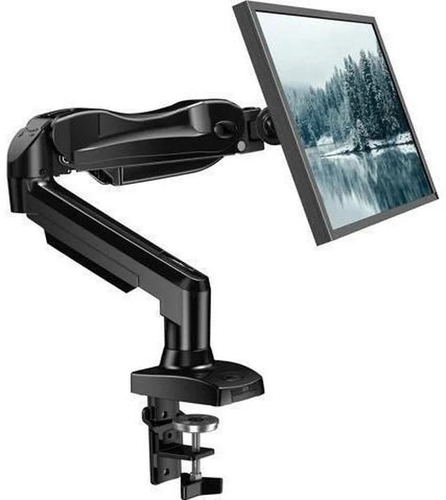 Main image of HUANUO Single Monitor Mount, 13 to 32 Inch Gas Monitor Arm, Adjustable Stand, Vesa Mount with Clamp and Grommet Base - Fits 4.4 to 19.8lbs LCD Computer Monitors