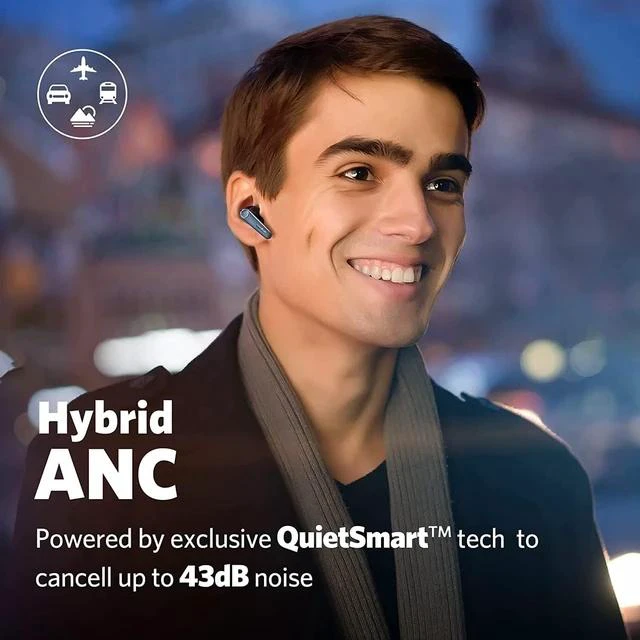 Alt view image 3 of 7 - Zell ZE-EH-0513 Air Pro 3 Noise Cancelling Wireless Earbuds, Qualcomm Aptx Adaptive Sound, 6 Mics Cvc 8.0 Enc, Bluetooth 5.3 Earbuds, Multipoint Connection, 45H Playtime, App Customize Eq, Wireless