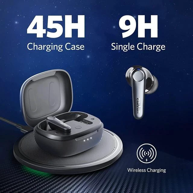Alt view image 5 of 7 - Zell ZE-EH-0513 Air Pro 3 Noise Cancelling Wireless Earbuds, Qualcomm Aptx Adaptive Sound, 6 Mics Cvc 8.0 Enc, Bluetooth 5.3 Earbuds, Multipoint Connection, 45H Playtime, App Customize Eq, Wireless