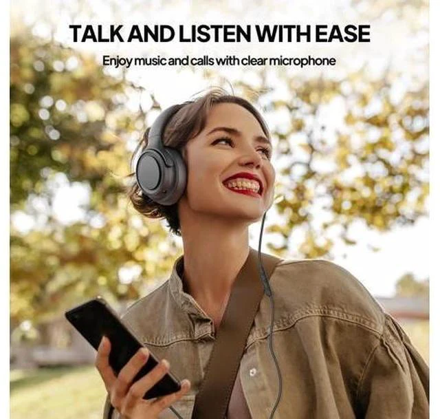 Alt view image 3 of 7 - ADOOPE Wired Over-Ear Headphones with USB C Connector, Hi-Fi Stereo Sound, Noise-Isolating Ear Cups, Comfortable Fit for USB C Devices (No Bag, Black)
