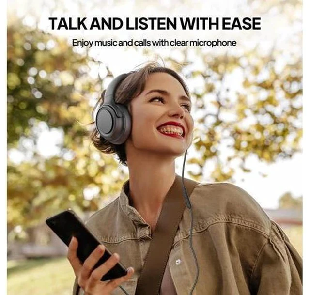 Alt view image 3 of 7 - Wired Over-Ear Headphones with USB C Connector, Hi-Fi Stereo Sound, Noise-Isolating Ear Cups, Comfortable Fit for USB C Devices (No Bag, Black)
