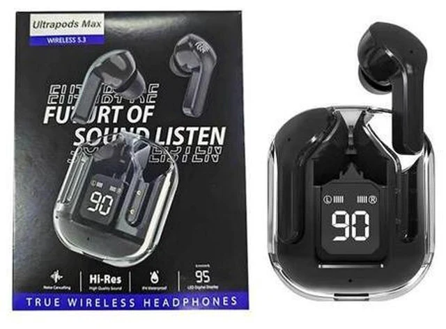 Alt view image 2 of 7 - Air31 TWS Wireless Earphones Transparent in Ear Headset ENC Sports Headphones LED Power Digital Display Stereo Sound Earbuds