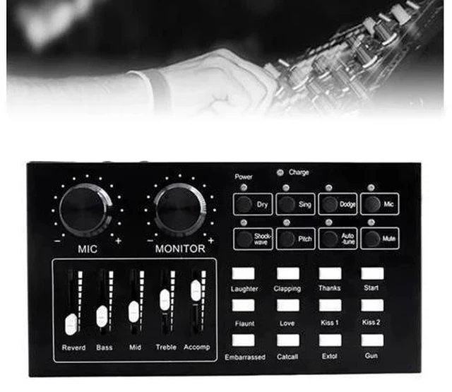 Alt view image 6 of 7 - Audio Card Stereo Sound Professional External Equipment Headphone Volume Control Live Streaming Microphone Speaker