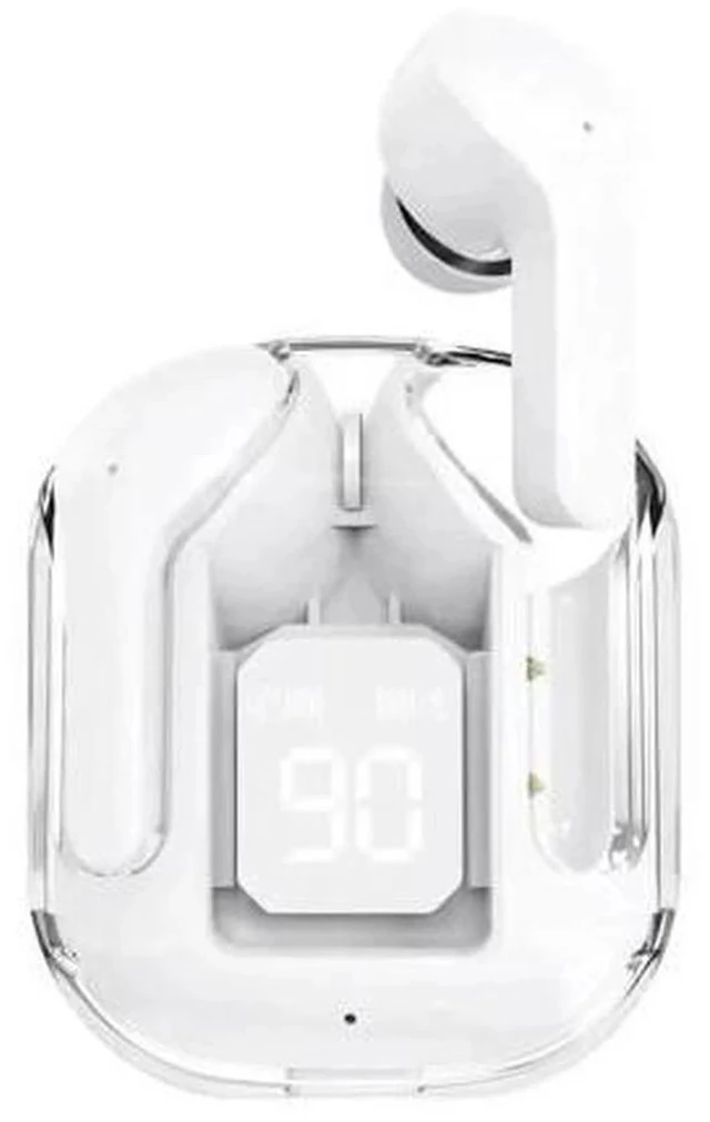 Main image of Air31 TWS Wireless Earphones Transparent in Ear Headset ENC Sports Headphones LED Power Digital Display Stereo Sound Earbuds White