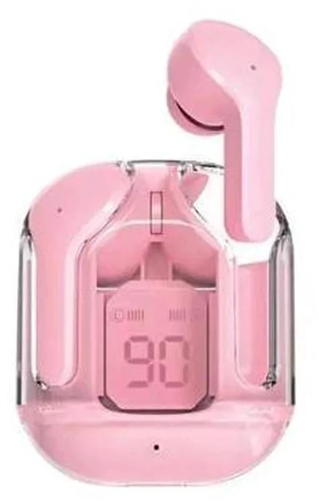 Main image of Air31 TWS Wireless Earphones Transparent in Ear Headset ENC Sports Headphones LED Power Digital Display Stereo Sound Earbuds Pink