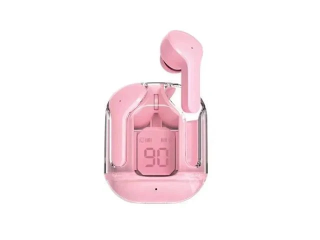 Alt view image 5 of 7 - Air31 TWS Wireless Earphones Transparent in Ear Headset ENC Sports Headphones LED Power Digital Display Stereo Sound Earbuds Pink