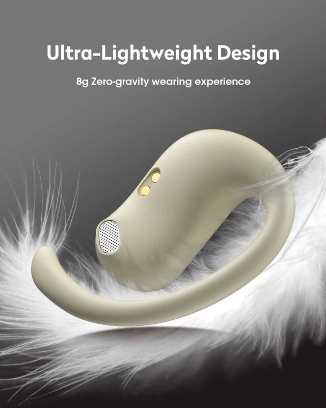 Alt view image 4 of 7 - Open Ear Earbuds, 50H Open Ear Headphones Bluetooth 5.4, IPX6 Open Ear buds Wireless with Adjustable Ear hook, Hi-res Stereo, AI Clear Call, Lightweight, Wireless Over Earbud for Workout, Gym, Running