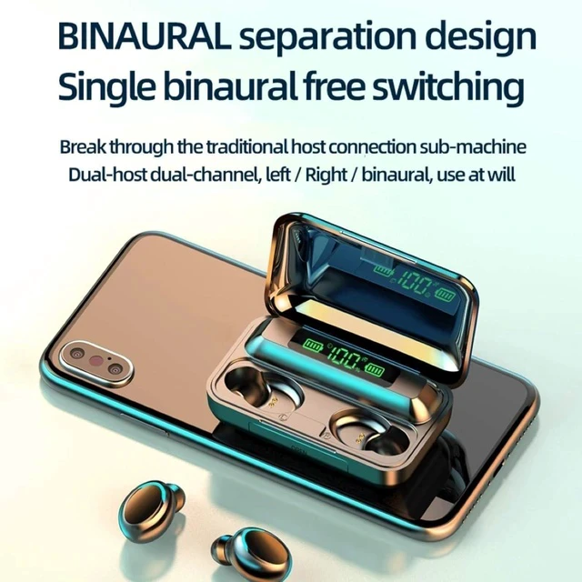 Alt view image 4 of 7 - SOEWIOU Wireless Earphones, Wireless Earbuds, HiFi Stereo, Bluetooth 5.3 Touch Control Noise Rduction Headphones, Mini Eear Buds Mic in-Ear Headphones IP7 Waterproof Led Display for Smartphone