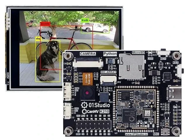 Alt view image 2 of 2 - CanMV AI Development Kit, K210 RISC-V chip,Come with Camera/LCD/MIC, Rich Open Source Tuturials for Machine Vision, Audio Recognition
