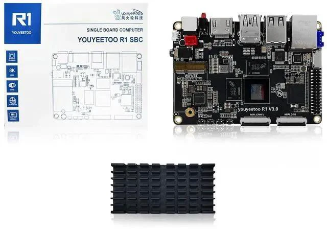Main image of R1 Single Board Computer -Basic Rockchip RK3588S -6 Tops NPU & 8K Display -Support HDMI 2.1, SATA 3.0, PCIe 2.0 SSD, USB Host x5, Onboard NFC -AIoT Control/NAS (8GB RAM+64GB eMMC)