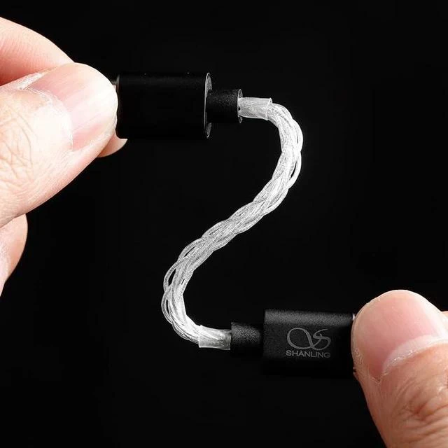 Alt view image 2 of 7 - L3 5 inch Audio Cable/USB C to C HiFi Sound Adaptor for UA Headphone Amp 24AWG Silver Foil-Shielded Audio Cable for DAC Nylon Braided Tangle Free Bend-Proof