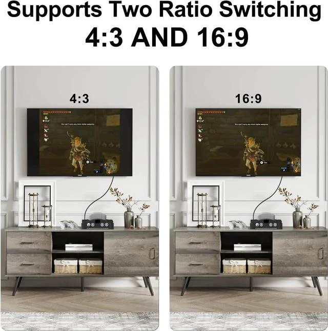 Alt view image 3 of 7 - N64 to HDMI Converter HDMI Converter Supports 4:3/16:9 Ratio Conversion Compatible for Nintendo 64/SNES/NGC/SFC