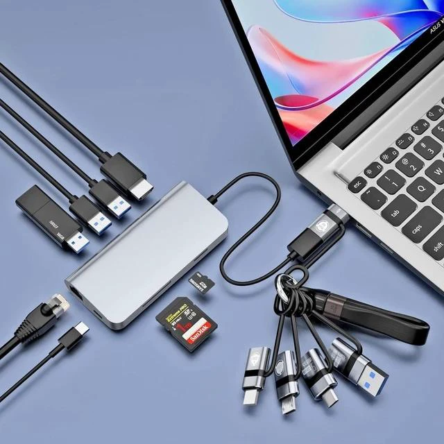 Alt view image 5 of 6 - USB C to Micro Adapter USB A to Type-C 3.0 OTG Converter IP to USB C Converter and Type-C to USB A OTG 3.0 Adapter (6 Pieces) Supporting Fast Charging and Data Transfer