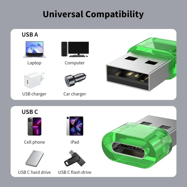 Alt view image 2 of 6 - USB C to USB A Adapter 20 Packs Type C Female to USB Male Converter Power Charger or OTG Function Adapter Compatible for MagSafe Watch Series/SE/Ultra 2 iPhone 15/16 Plus Pro Max