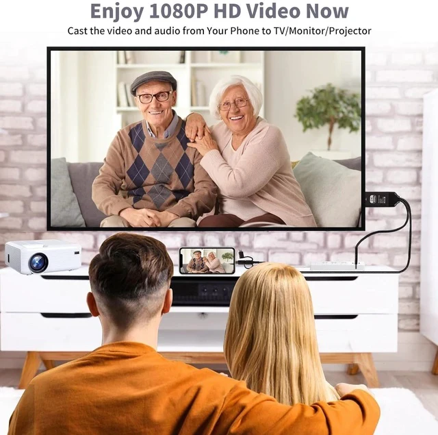 Alt view image 5 of 7 - HDMI Cable to TV Adapter 2k 60Hz 1080P Phone to TV HDTV AV Adapter for Android Phone Type C 3-in-1 Design Multi-Function Plug & Play HDMI Cable Compatible with TV/PS5/HDTV/Blu-ray