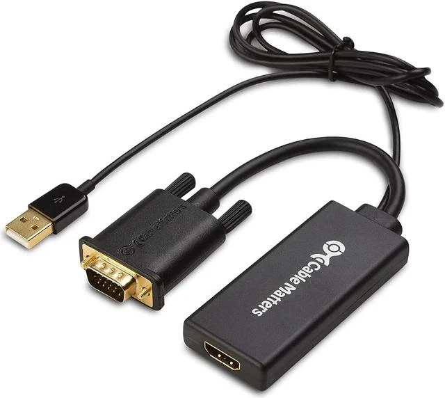 Main image of VGA to HDMI Adapter for Monitor and TV (VGA to HDMI Converter) with Audio Support