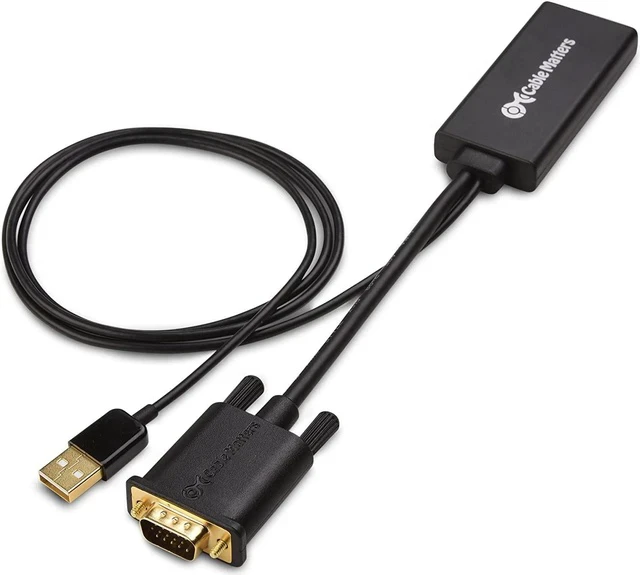 Alt view image 2 of 4 - VGA to HDMI Adapter for Monitor and TV (VGA to HDMI Converter) with Audio Support