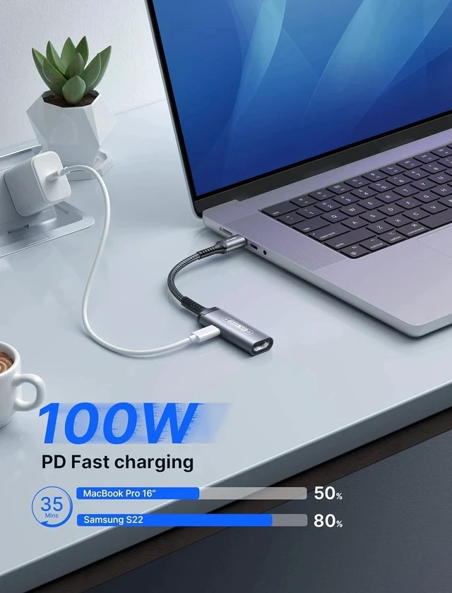 Alt view image 5 of 7 - USB C to HDMI with PD Charger Adapter 2-in-1 Type C to HDMI 4K@30Hz/100W Charging Compatible with iPhone 17 Pro Max/Air/ 16 Pro Max/15 Pro Max S24/S23 MacBook Steam Deck ROG Ally