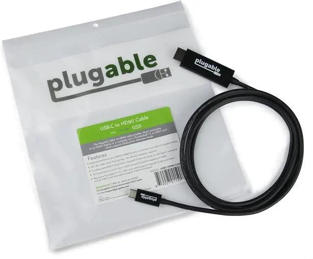 Alt view image 7 of 7 - USB C to HDMI Cable 6ft / 1.8m HDMI 2.0 USB4 / Thunderbolt Adapter for 4K Monitor 4K 60Hz (USBC-HDMI-Cable) for iPhone 15 iPad Pro MacBook Pro XPS Surface Laptop - Driverless