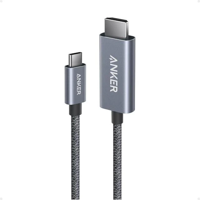 Main image of HDMI Cable 4K@60Hz Ultra-Fast Nylon-Braided USB C to HDMI Cord with Advanced Shielding Thunderbolt 5/4/3 for MacBook iPad iPhone HD TV and More(3FT Black)