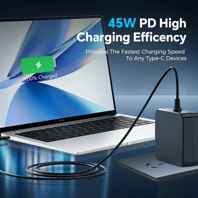 Alt view image 4 of 7 - 45W USB-C Fast Charger for Steam Deck/OLEDPD 3.0 AC Adapter with 6.6FT Cable Compatible with Steam Deck Dock ROG Ally Nintendo Switch 2 iPhone 15/16 Pro Mac Book Pro Galaxy