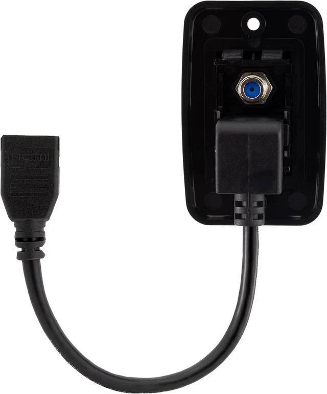 Alt view image 7 of 7 - RV Cable TV Hookup Extender Coaxial Cable Connector and HDMI Wall Plate Pass Through | Does Not Convert Coax to HDMI