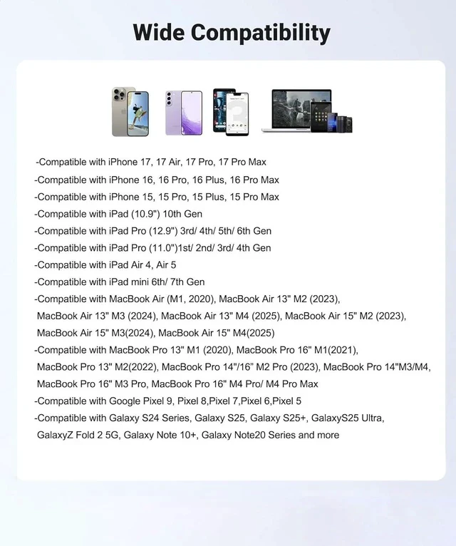 Alt view image 7 of 7 - USB-C to HDMI Adapter 4K@120Hz for iPhone 15 16 17 to TV MFi Certified Type-C to HDMI 2.3 Dongle Cord with 100W Fast Charging Port for MacBook Pro/Air iPad Pro iMac Galaxy S25/S24 and More
