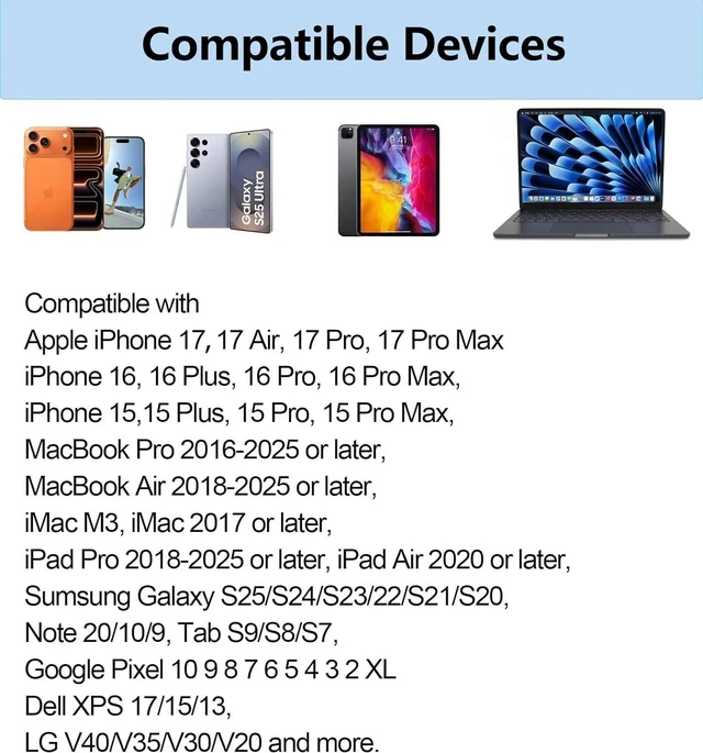 Alt view image 7 of 7 - USB C to HDMI Adapter 4K@60Hz for iPhone 15/16/17 MFi Certified Digital AV Converter with 100W PD for MacBook Pro/Air iPad Pro iMac Galaxy S25/S24 and More