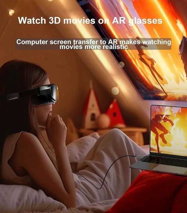 Alt view image 5 of 7 - HDMI to USB C Adapter | 4K@60Hz HDMI Source to USB-C Display Converter for XR/AR Glasses(XREAL One Air 2 Pro VITURE Pro RayNeo Air 2s Rokid) Portable Monitors Laptop Switch PS5/4 Xbox