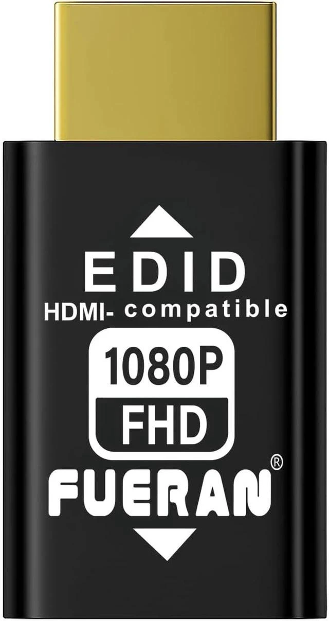 Main image of HDMI EDID Emulator Adapter 1920X1080@60Hz(1080P)-1Pack Passthrough Plug & Play Compatible with Mac Thunderbolt to HDMI Switches AV Receivers Extenders