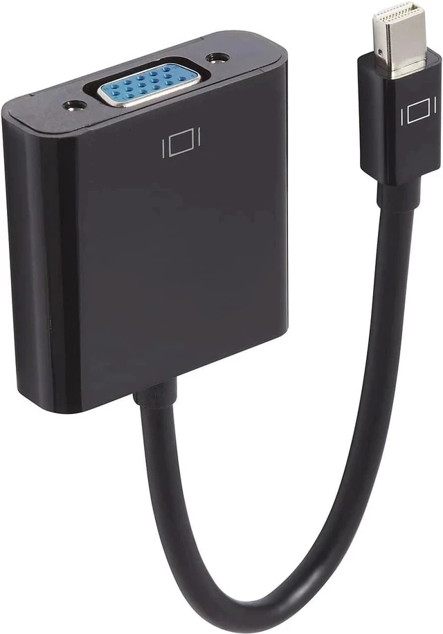 Alt view image 3 of 7 - Staples 0.5-ft Mini DisplayPort/VGA Audio/Video Adapter Black (NX29744)