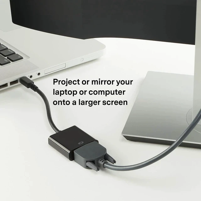 Alt view image 5 of 7 - Staples 0.5-ft Mini DisplayPort/VGA Audio/Video Adapter Black (NX29744)