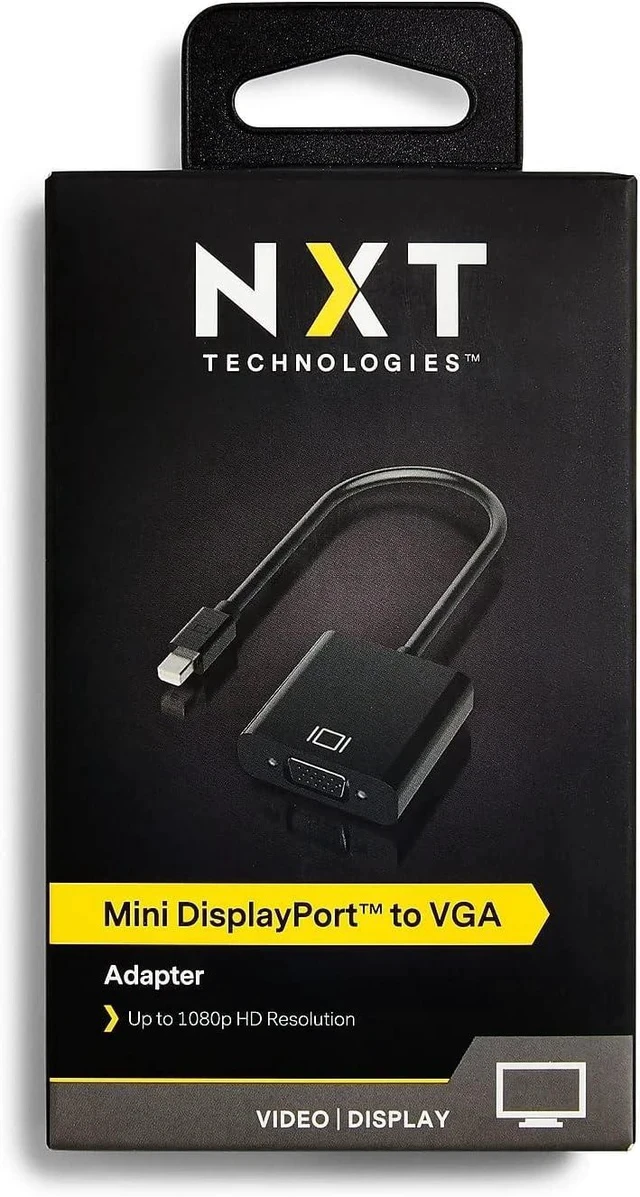 Alt view image 7 of 7 - Staples 0.5-ft Mini DisplayPort/VGA Audio/Video Adapter Black (NX29744)