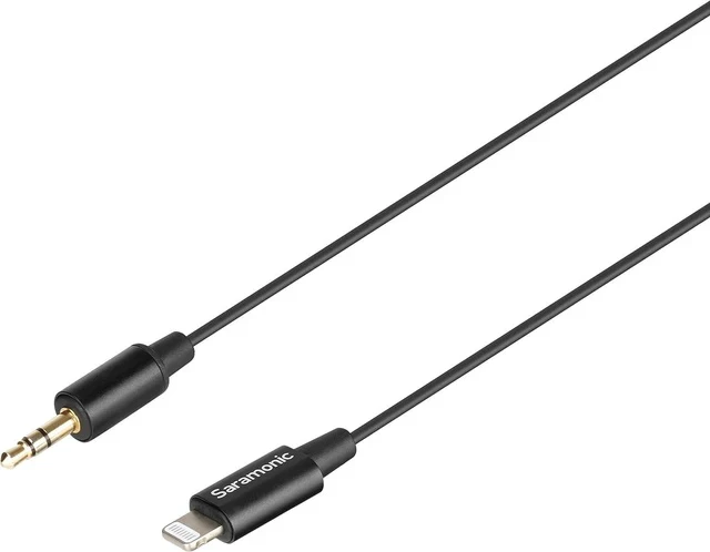 Alt view image 2 of 5 - 3.5mm TRS Male to Lightning Connector Microphone & Audio Adapter Cable 9 (22.86cm) (SR-C2000) black