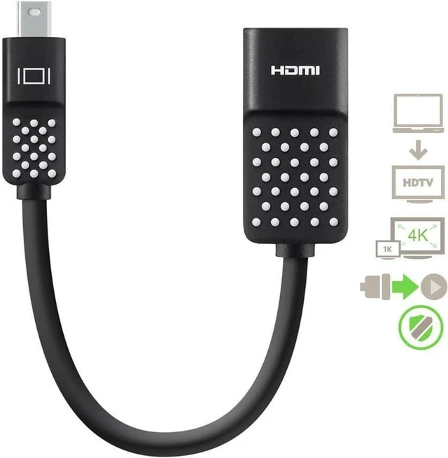 Alt view image 2 of 4 - F2CD079BT Mini Displayport to Hdmi Adapter 2 in Black