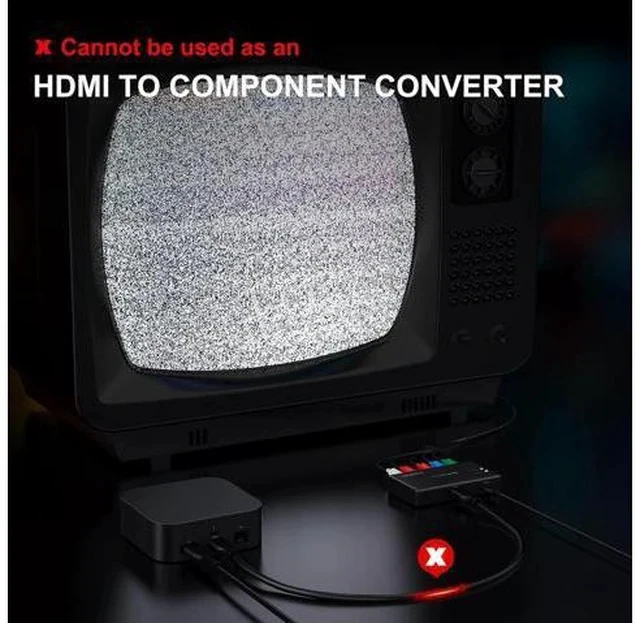 Alt view image 5 of 7 - Component to HDMI Converter YPbPr RGB + R/L Audio to HDMI v1.3 Converter Adapter Support 1080P 2 Channel LPCM for HDTV PS2 PS3 HDVD Player Wii Xbox