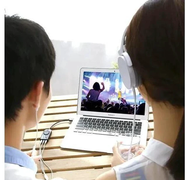Alt view image 2 of 4 - CM129 USB Sound Card External Sound Card with Volume Control USB to 3.5mm Jack Audio Adapter for Windows 1M