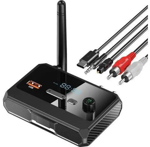 Main image of Bluetooth 5.3 Receiver for Home Stereo RCA Bluetooth Adapter Low Latency & HD Music Audio Support Optical AUX 3.5mm RCA Receiver Adapter for Speakers Music Streaming Stereo System