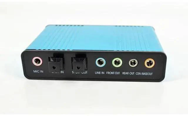 Alt view image 2 of 6 - USB External Sound Card 5.1 Channels Audio Adapter with Mic Line in Out for PC Laptop Speaker