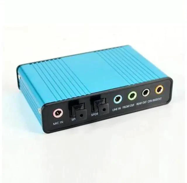 Alt view image 4 of 6 - USB External Sound Card 5.1 Channels Audio Adapter with Mic Line in Out for PC Laptop Speaker