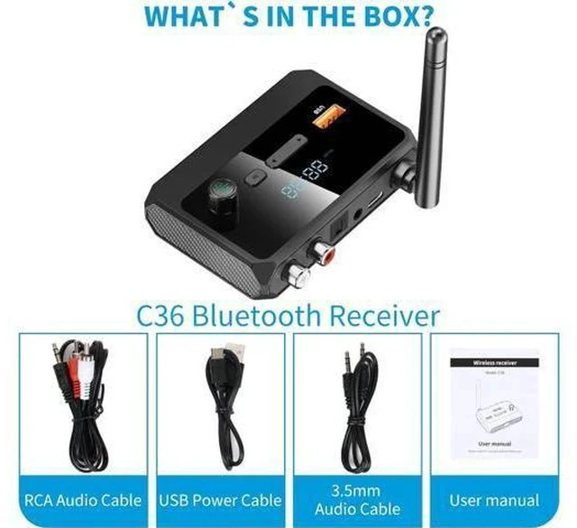 Alt view image 7 of 7 - Bluetooth 5.3 Receiver for Home Stereo RCA Bluetooth Adapter Low Latency & HD Music Audio Support Optical AUX 3.5mm RCA Receiver Adapter for Speakers Music Streaming Stereo System
