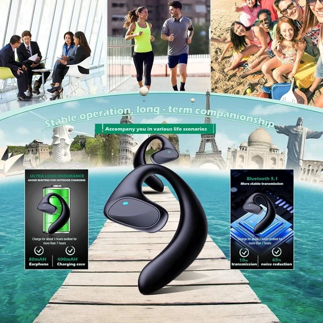 Alt view image 5 of 7 - Translation Earbuds 144 Language Translator Update Language Translator Device Real Time Wireless Translation Headset,3 in-1 Translator Headphones,Ai-Powered Bluetooth Translation Earbuds(Red)