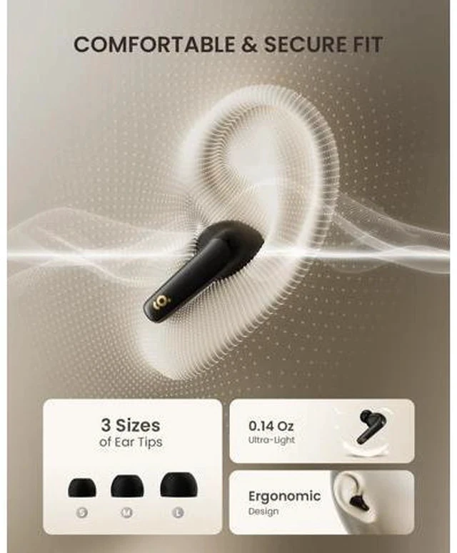 Alt view image 7 of 7 - Wireless in-Ear Earbuds with 4 Mics ENC Call-Enhancing Rophones 40H Playtime Bluetooth 5.4 IPX5 Waterproof True Wireless Earbuds for Laptops Tablets Smartphones and Gym Workouts Black