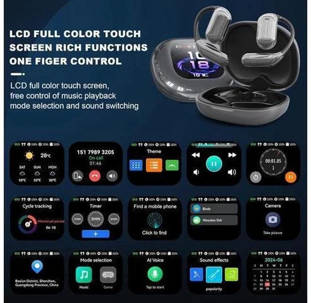 Alt view image 5 of 7 - AI Real-Time Translation Earbuds,Wireless Earbuds,144 Languages Ear Buds,Two-Way Translator Earbuds, Ear pods Wireless,HD Sound Bluetooth Translating Earbuds for Travel, Business,Learning (Grey B)
