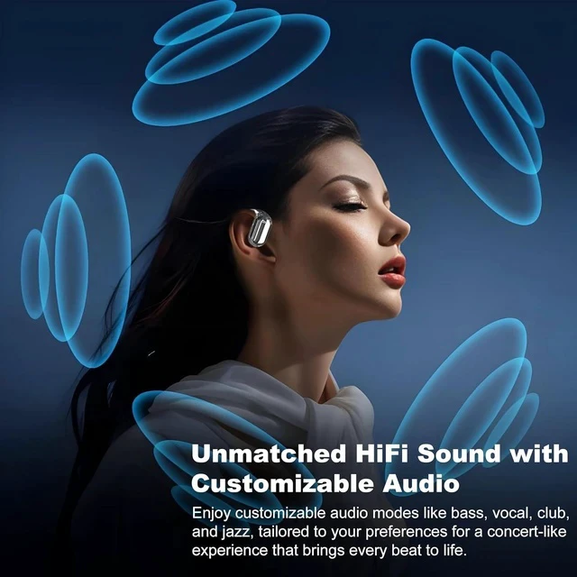 Alt view image 6 of 7 - AI Real-Time Translation Earbuds,Wireless Earbuds,144 Languages Ear Buds,Two-Way Translator Earbuds, Ear pods Wireless,HD Sound Bluetooth Translating Earbuds for Travel, Business,Learning (Blue B)